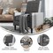 Merrick Lane Darcy Recliner Chair Mid-Century Modern Faux Leather Tufted Upholstery Ergonomic Push Back Living Room Recliner